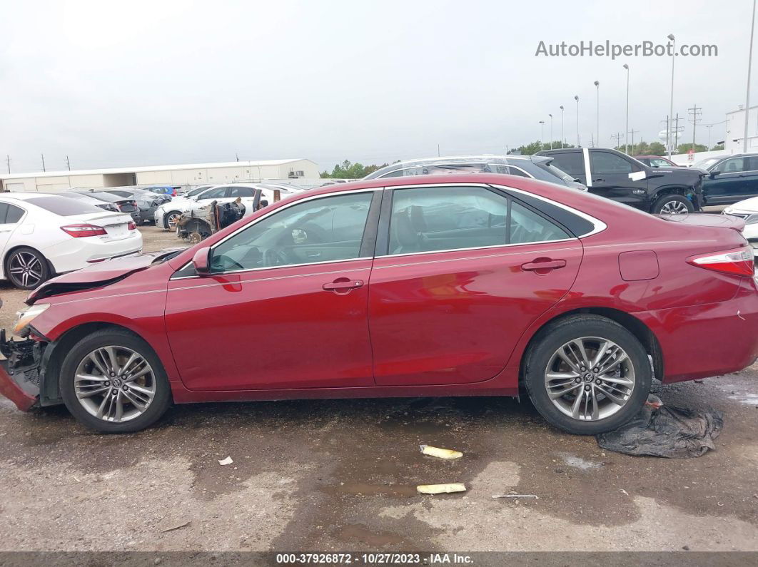 2016 Toyota Camry Se Red vin: 4T1BF1FK5GU597327