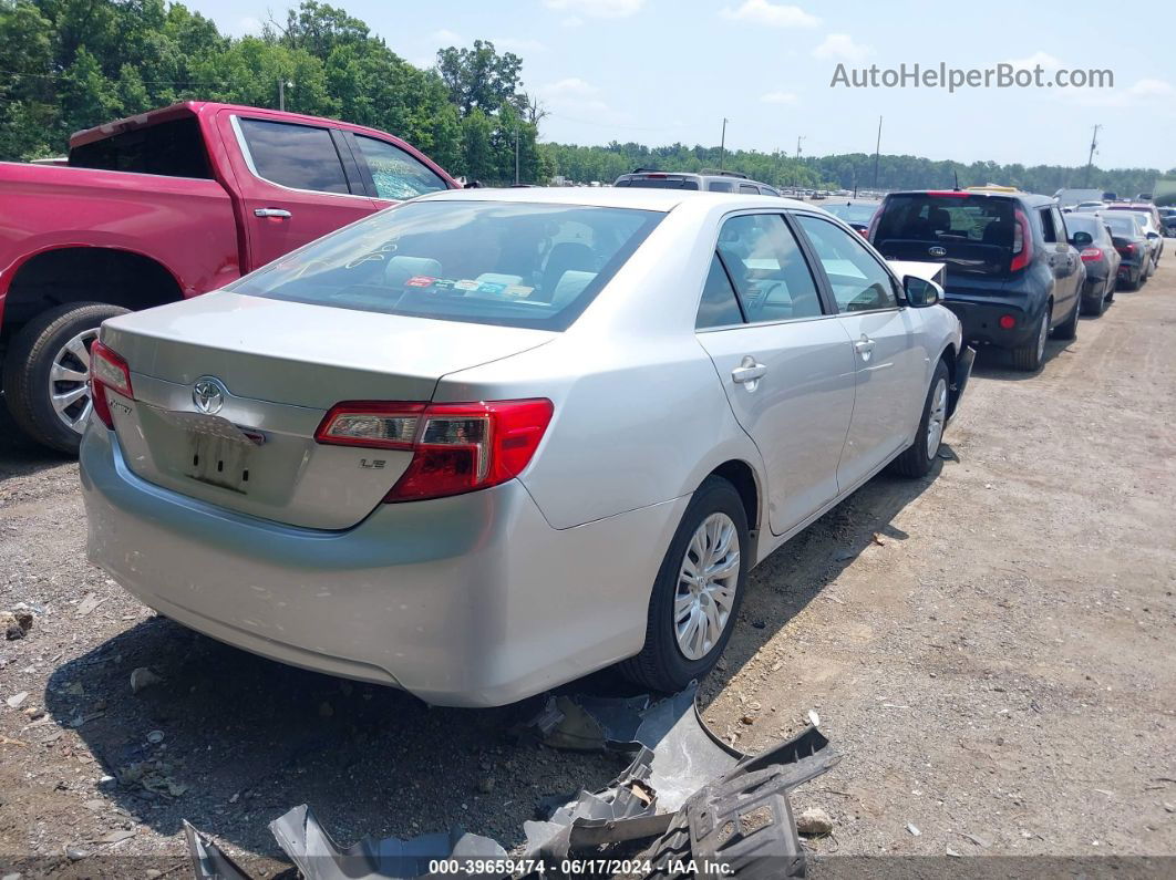 2012 Toyota Camry Le Silver vin: 4T1BF1FK6CU025273