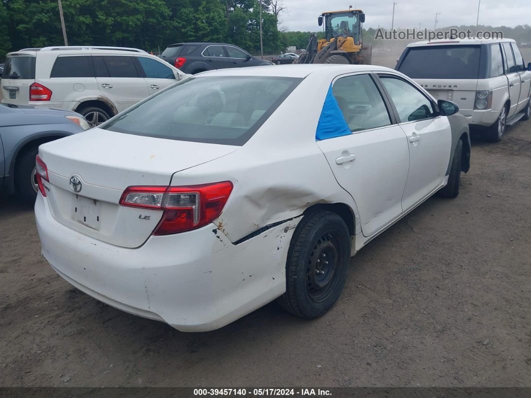 2012 Toyota Camry Le White vin: 4T1BF1FK6CU501246