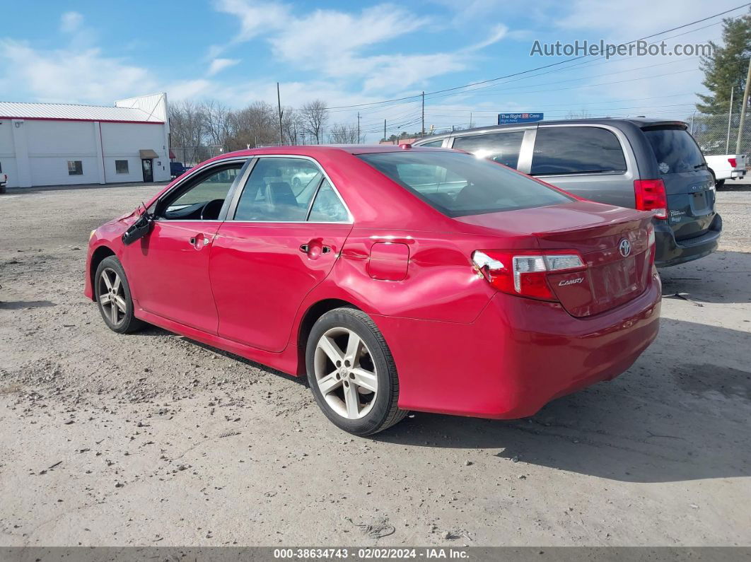 2012 Toyota Camry Se Red vin: 4T1BF1FK6CU551385