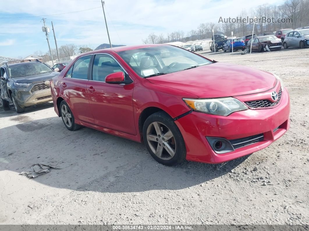 2012 Toyota Camry Se Red vin: 4T1BF1FK6CU551385