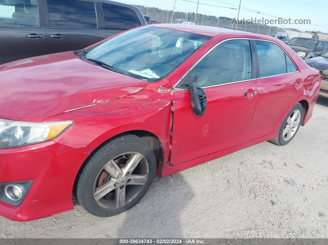 2012 Toyota Camry Se Red vin: 4T1BF1FK6CU551385