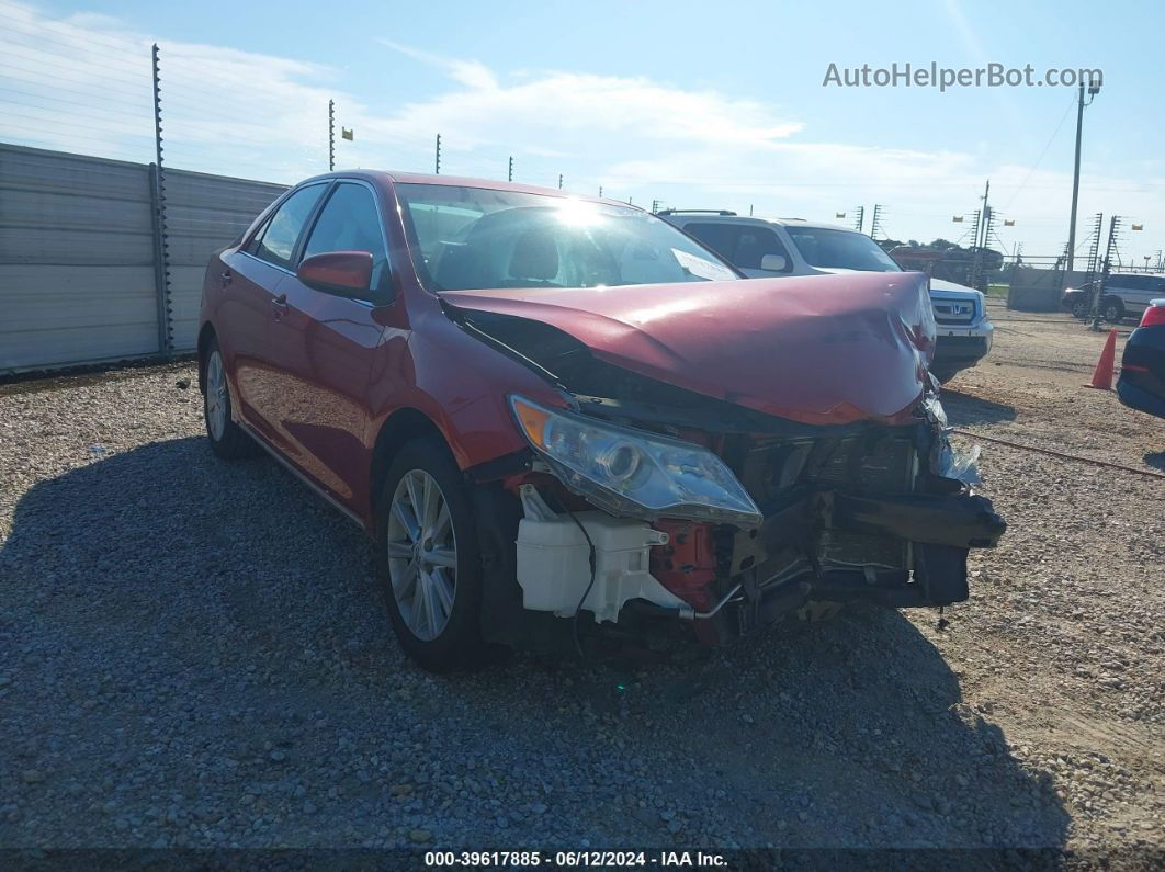 2012 Toyota Camry Xle Red vin: 4T1BF1FK6CU582510