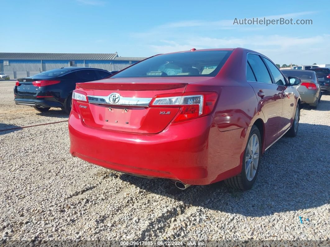 2012 Toyota Camry Xle Red vin: 4T1BF1FK6CU582510