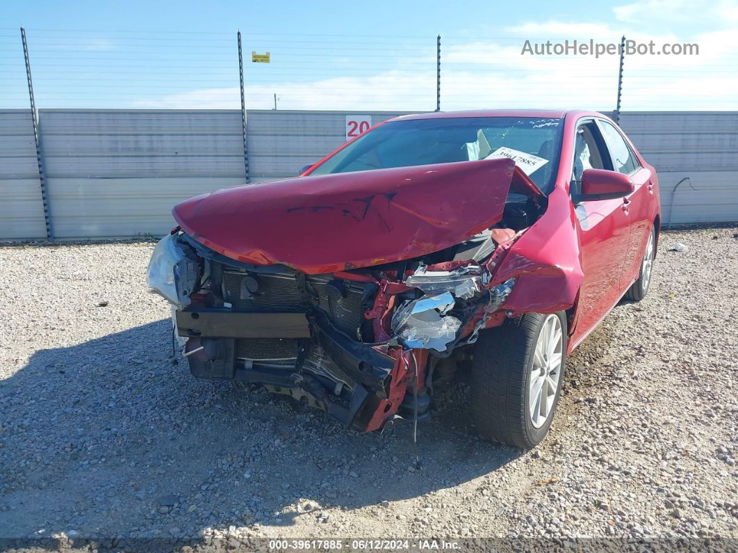 2012 Toyota Camry Xle Red vin: 4T1BF1FK6CU582510