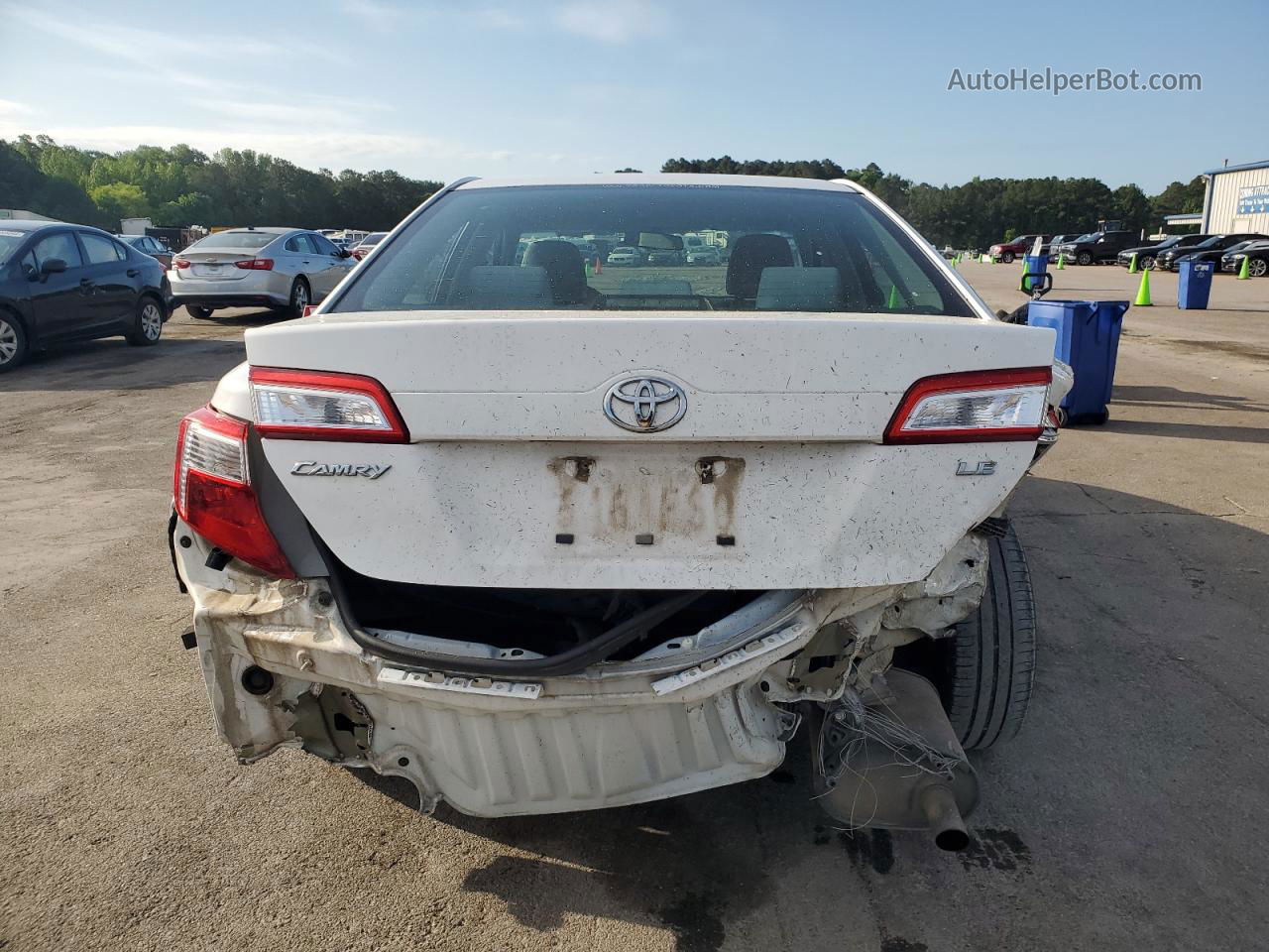 2013 Toyota Camry L White vin: 4T1BF1FK6DU241576