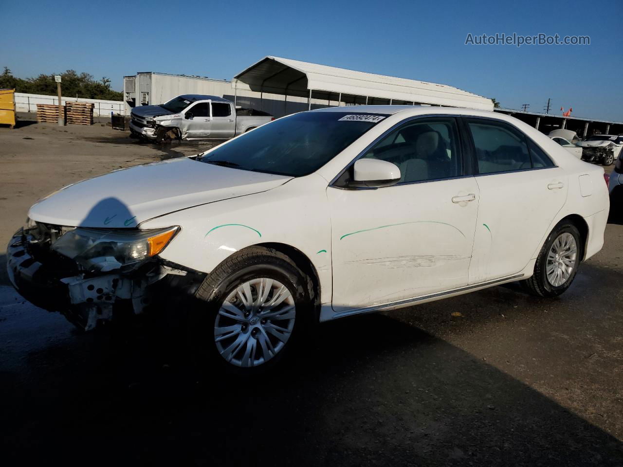 2013 Toyota Camry L White vin: 4T1BF1FK6DU652203