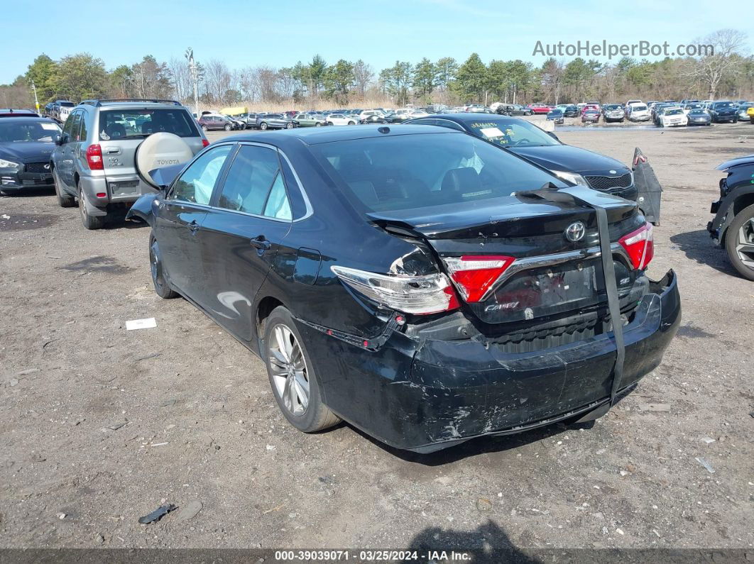 2016 Toyota Camry Se Black vin: 4T1BF1FK6GU148917