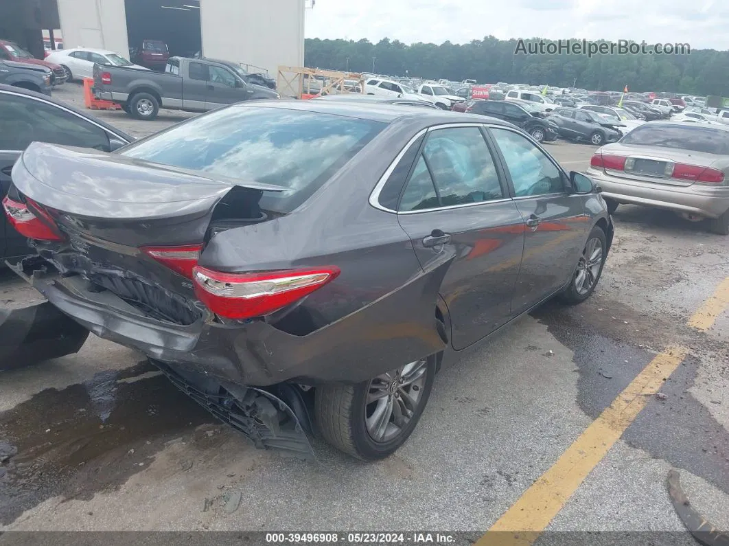 2016 Toyota Camry Se Gray vin: 4T1BF1FK6GU156838