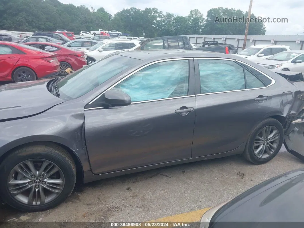 2016 Toyota Camry Se Gray vin: 4T1BF1FK6GU156838