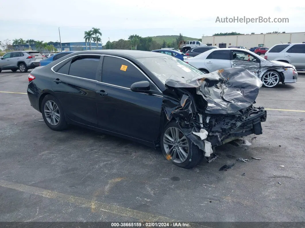 2016 Toyota Camry Se Black vin: 4T1BF1FK6GU188219