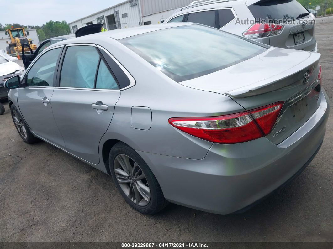 2016 Toyota Camry Se Silver vin: 4T1BF1FK6GU198619