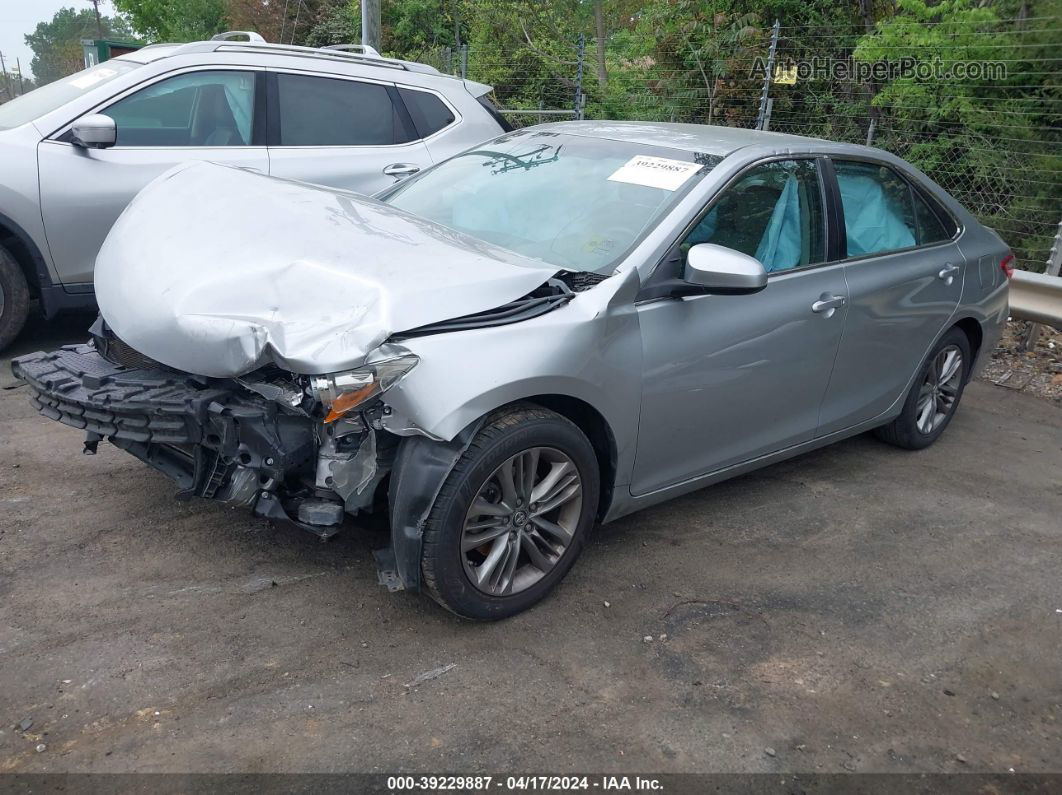 2016 Toyota Camry Se Silver vin: 4T1BF1FK6GU198619