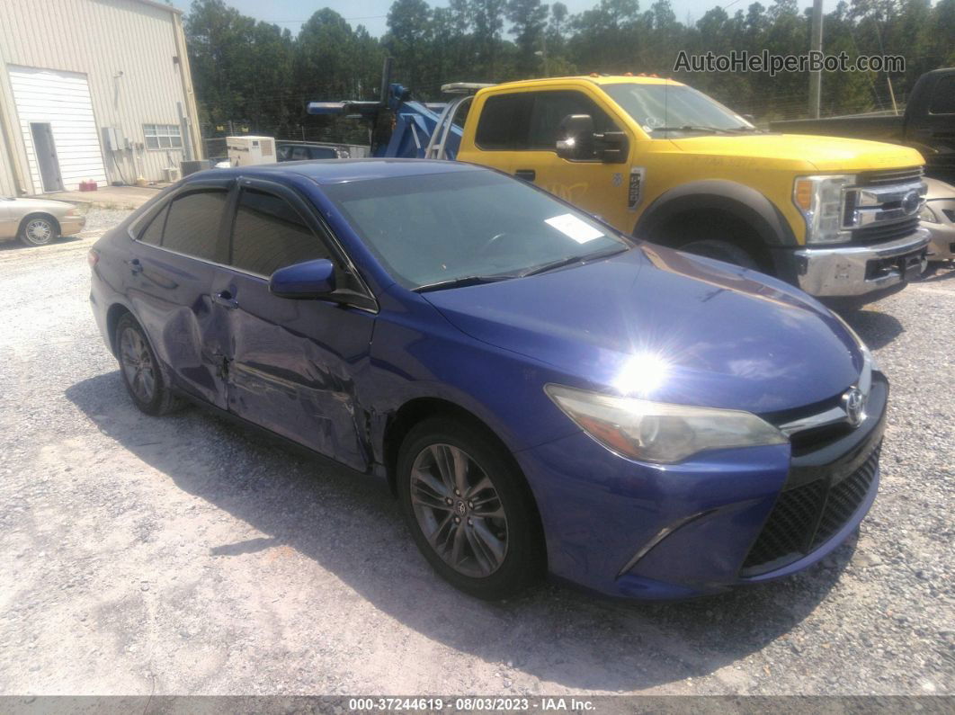 2016 Toyota Camry Se Blue vin: 4T1BF1FK6GU566815