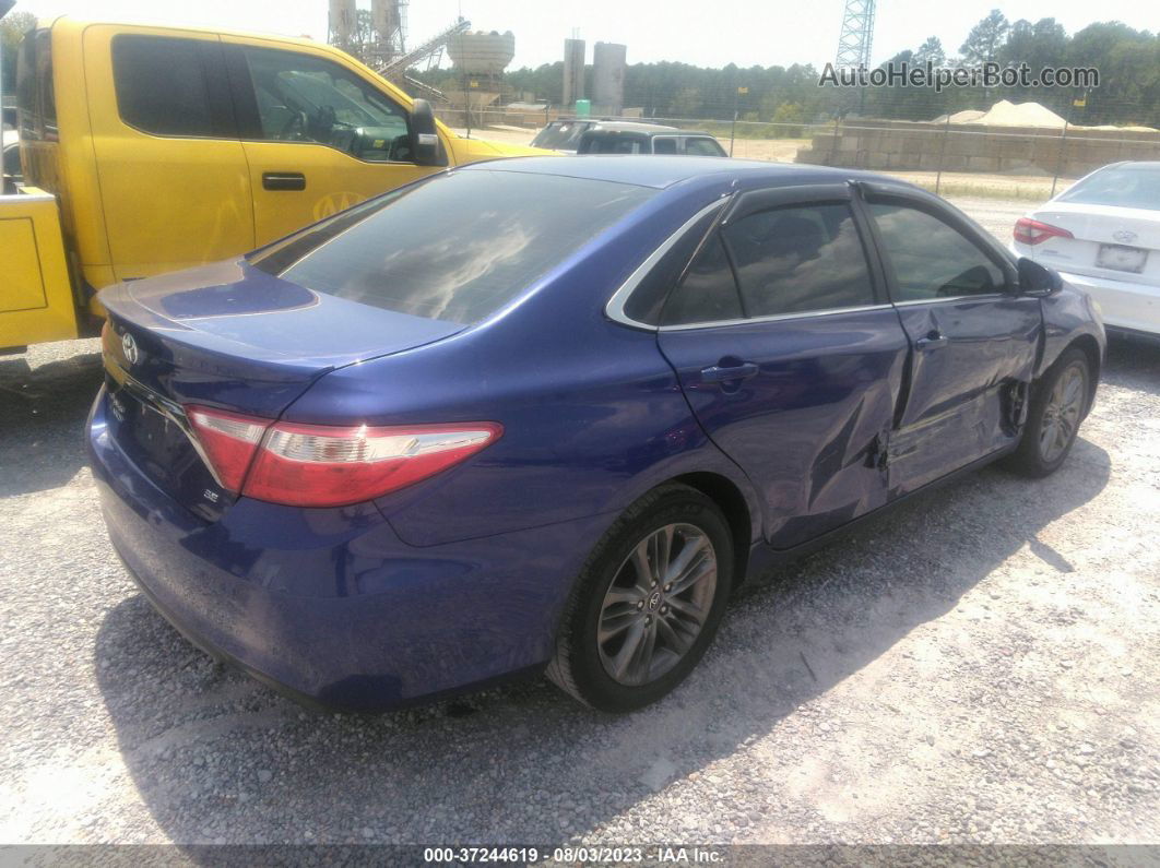 2016 Toyota Camry Se Синий vin: 4T1BF1FK6GU566815