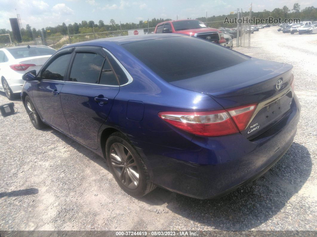 2016 Toyota Camry Se Blue vin: 4T1BF1FK6GU566815