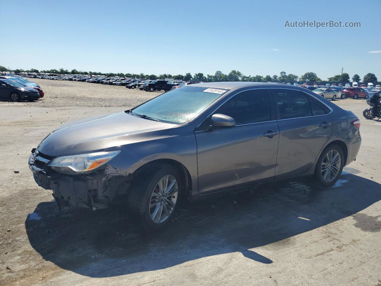 2016 Toyota Camry Le Серый vin: 4T1BF1FK6GU602728