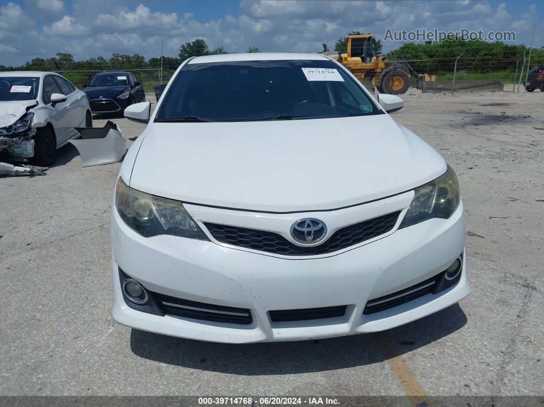 2012 Toyota Camry Se White vin: 4T1BF1FK7CU552903