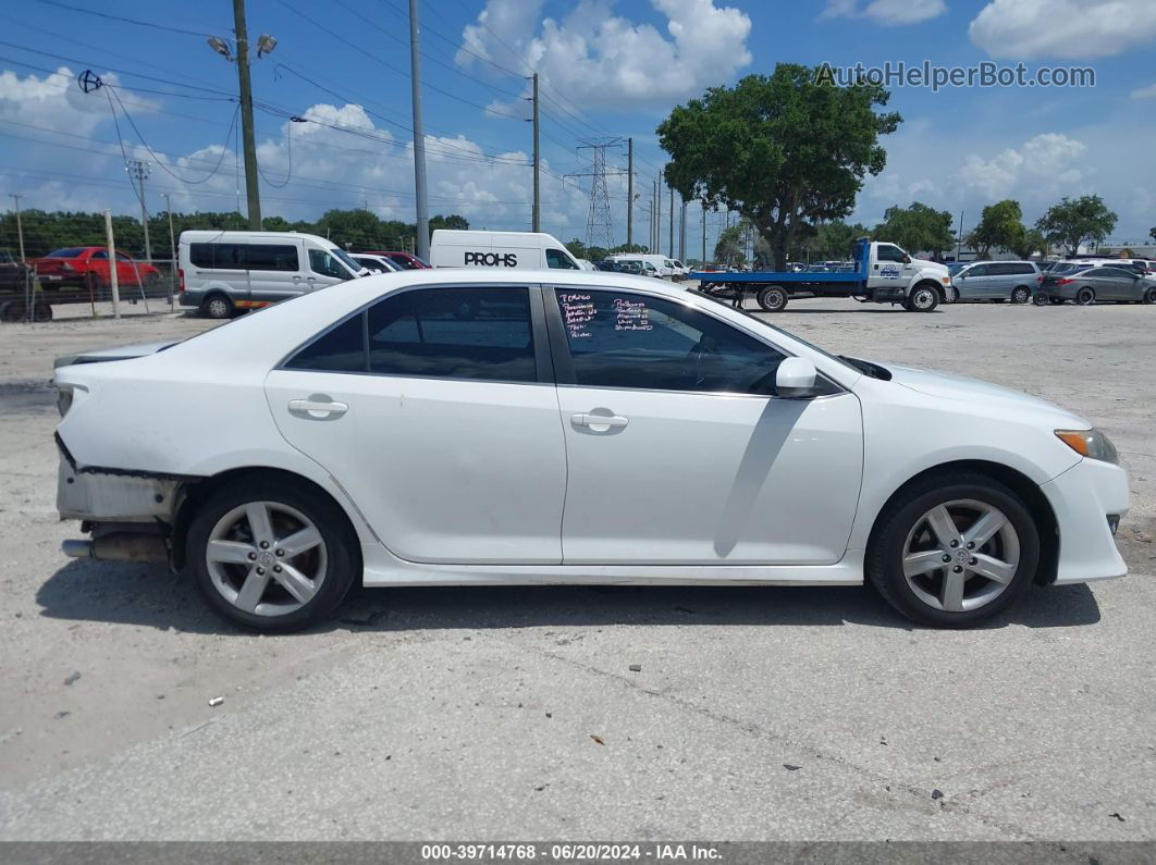 2012 Toyota Camry Se White vin: 4T1BF1FK7CU552903