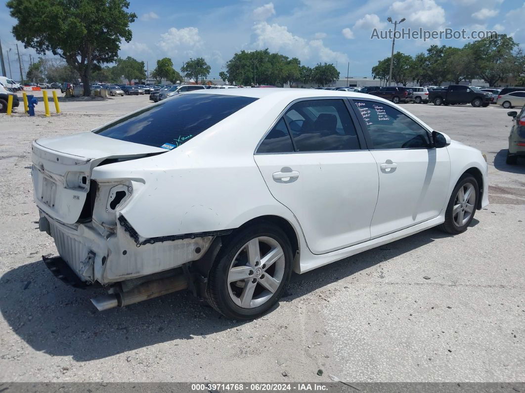 2012 Toyota Camry Se White vin: 4T1BF1FK7CU552903