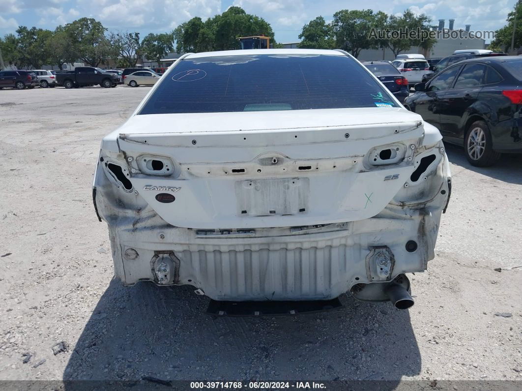 2012 Toyota Camry Se White vin: 4T1BF1FK7CU552903