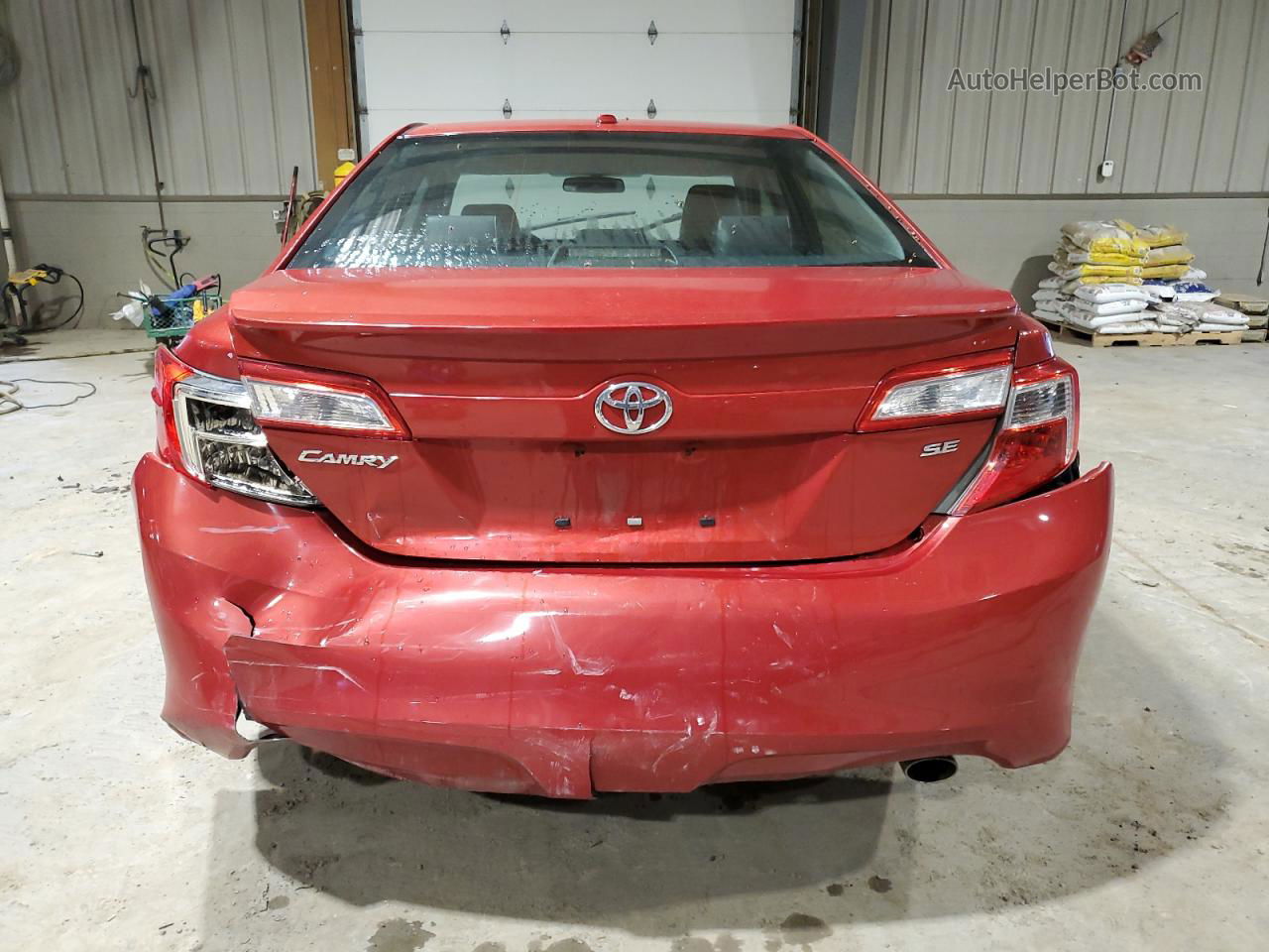 2012 Toyota Camry Base Red vin: 4T1BF1FK7CU596514
