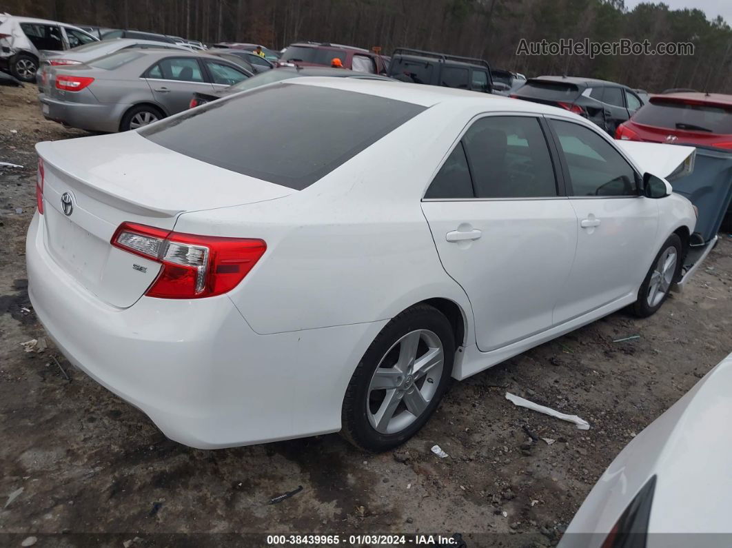 2014 Toyota Camry Se White vin: 4T1BF1FK7EU339596