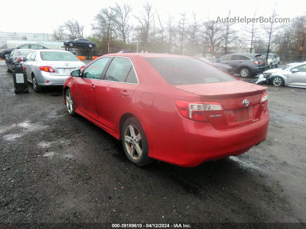 2014 Toyota Camry Se Red vin: 4T1BF1FK7EU731249