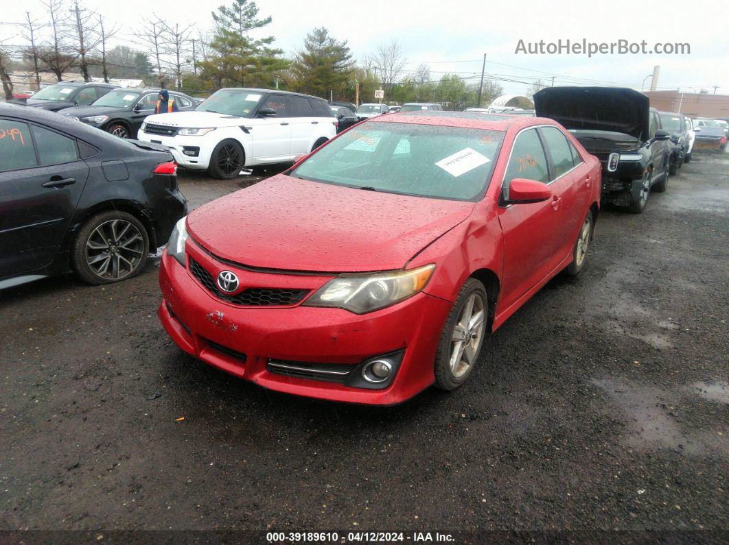 2014 Toyota Camry Se Red vin: 4T1BF1FK7EU731249