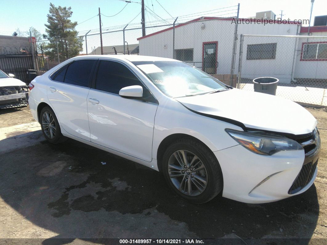 2016 Toyota Camry Se White vin: 4T1BF1FK7GU177990