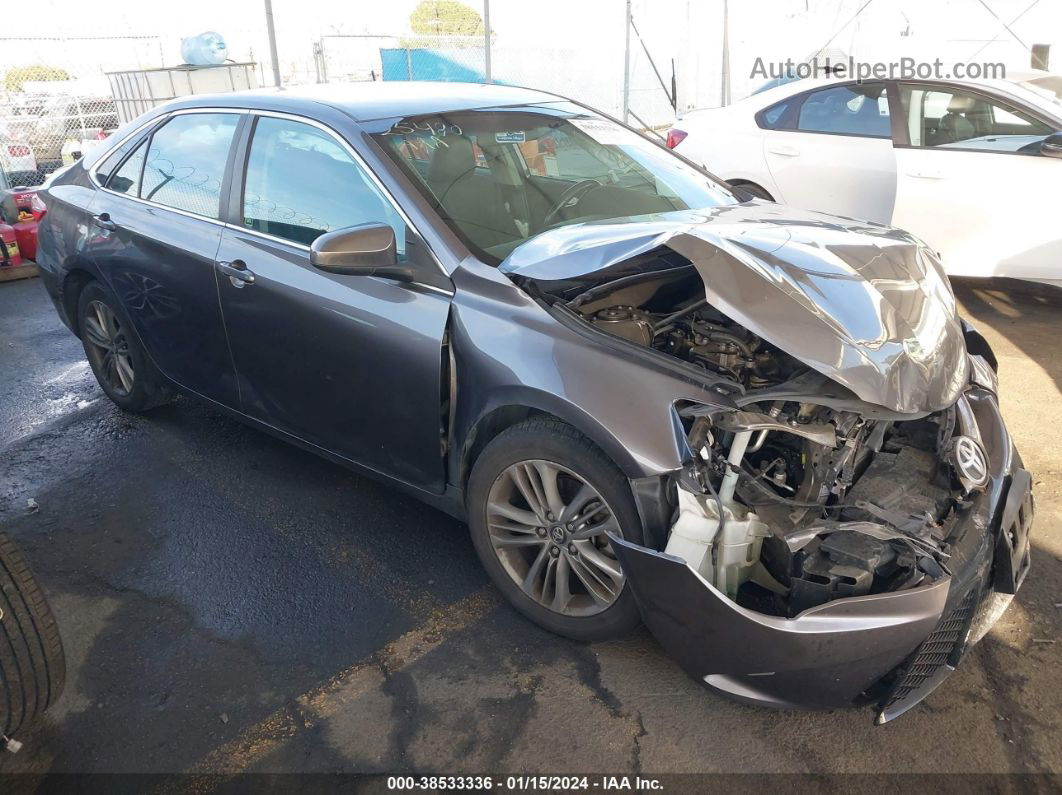 2016 Toyota Camry Se Gray vin: 4T1BF1FK7GU187242