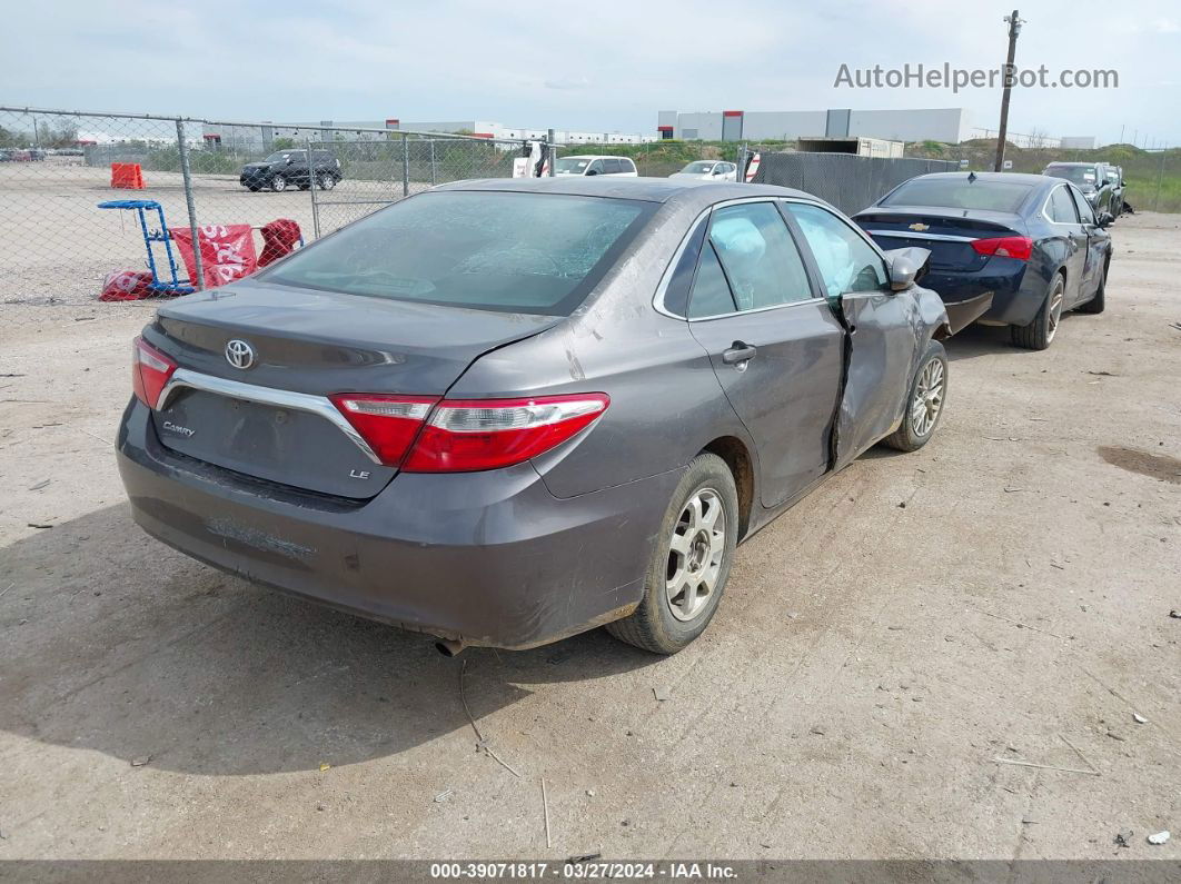 2016 Toyota Camry Le Gray vin: 4T1BF1FK7GU244295