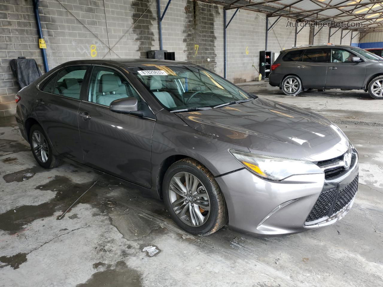 2016 Toyota Camry Le Серый vin: 4T1BF1FK7GU255491