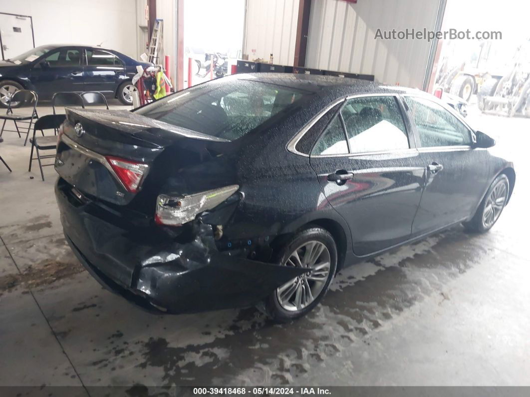 2016 Toyota Camry Se Black vin: 4T1BF1FK7GU255958