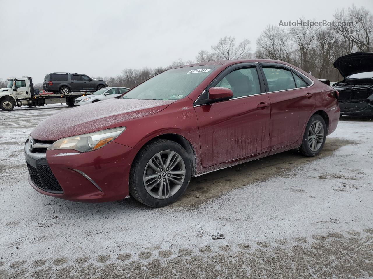 2016 Toyota Camry Le Red vin: 4T1BF1FK7GU503934