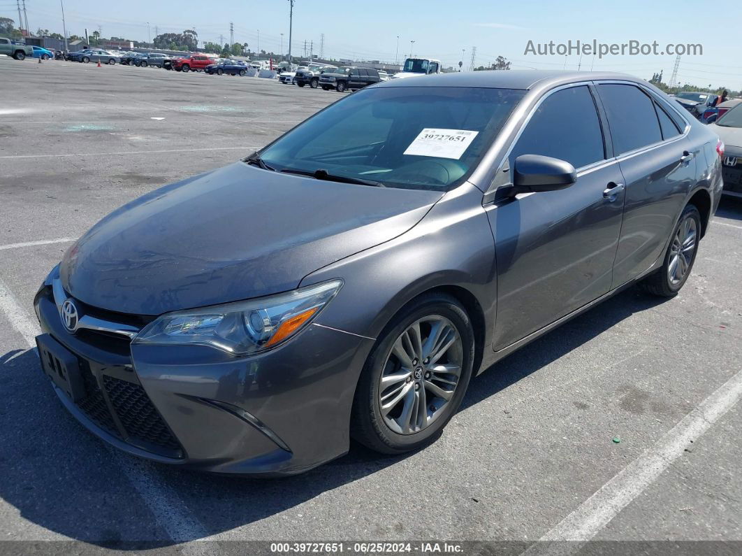 2016 Toyota Camry Se Gray vin: 4T1BF1FK7GU507773