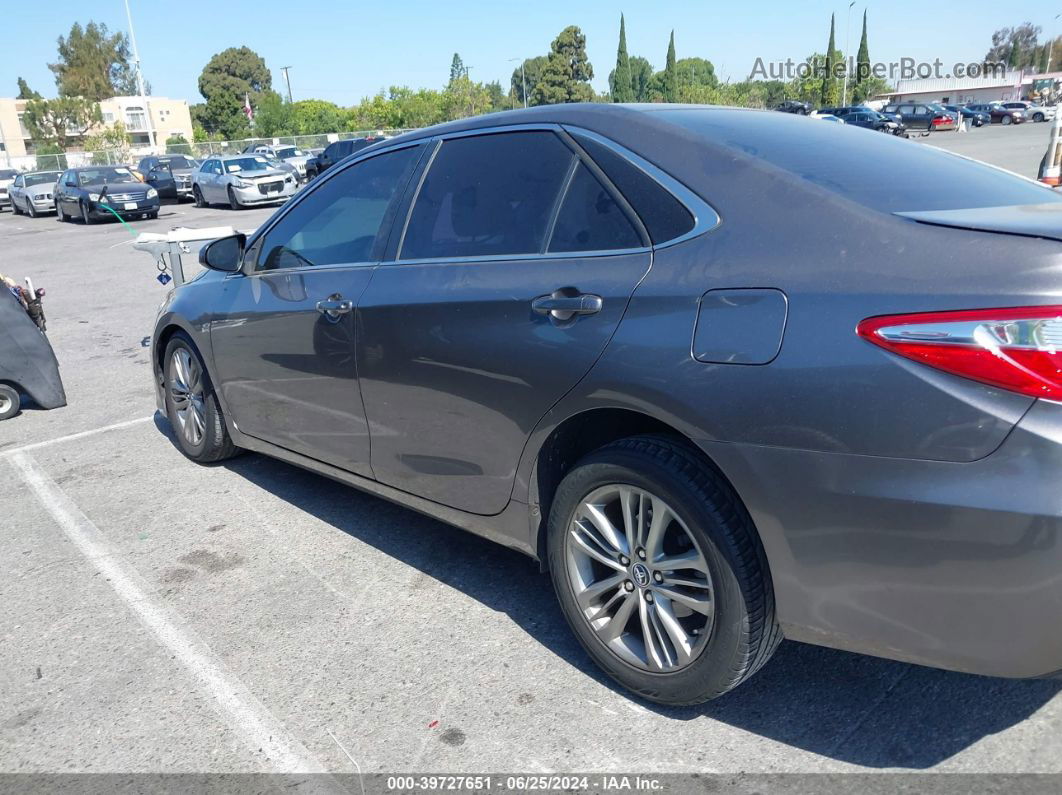 2016 Toyota Camry Se Gray vin: 4T1BF1FK7GU507773