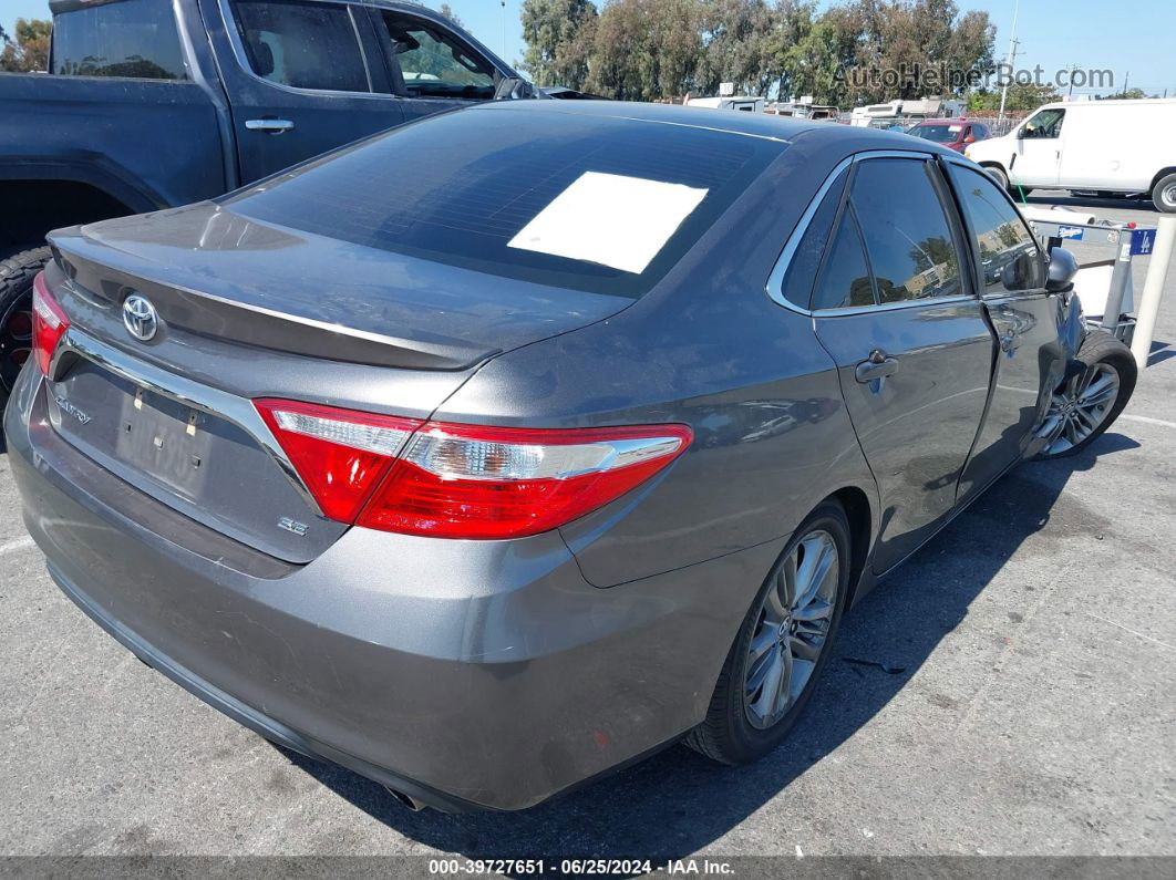 2016 Toyota Camry Se Gray vin: 4T1BF1FK7GU507773