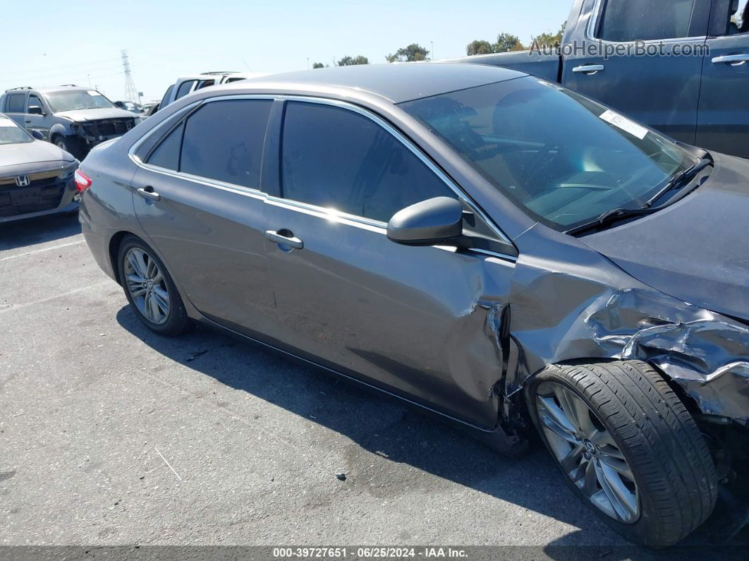 2016 Toyota Camry Se Gray vin: 4T1BF1FK7GU507773