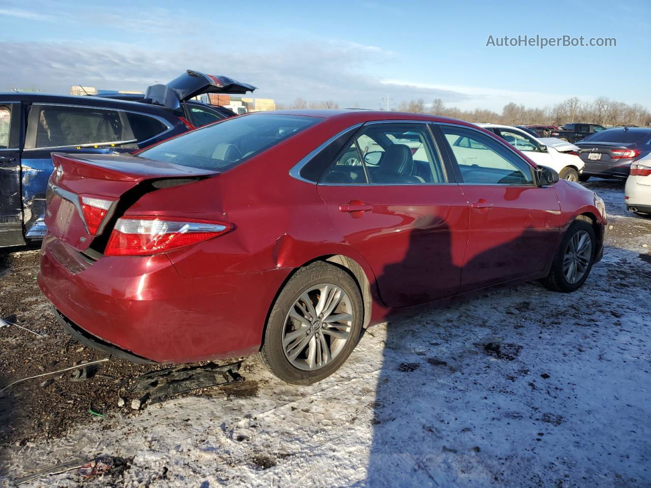 2016 Toyota Camry Le Red vin: 4T1BF1FK7GU526565