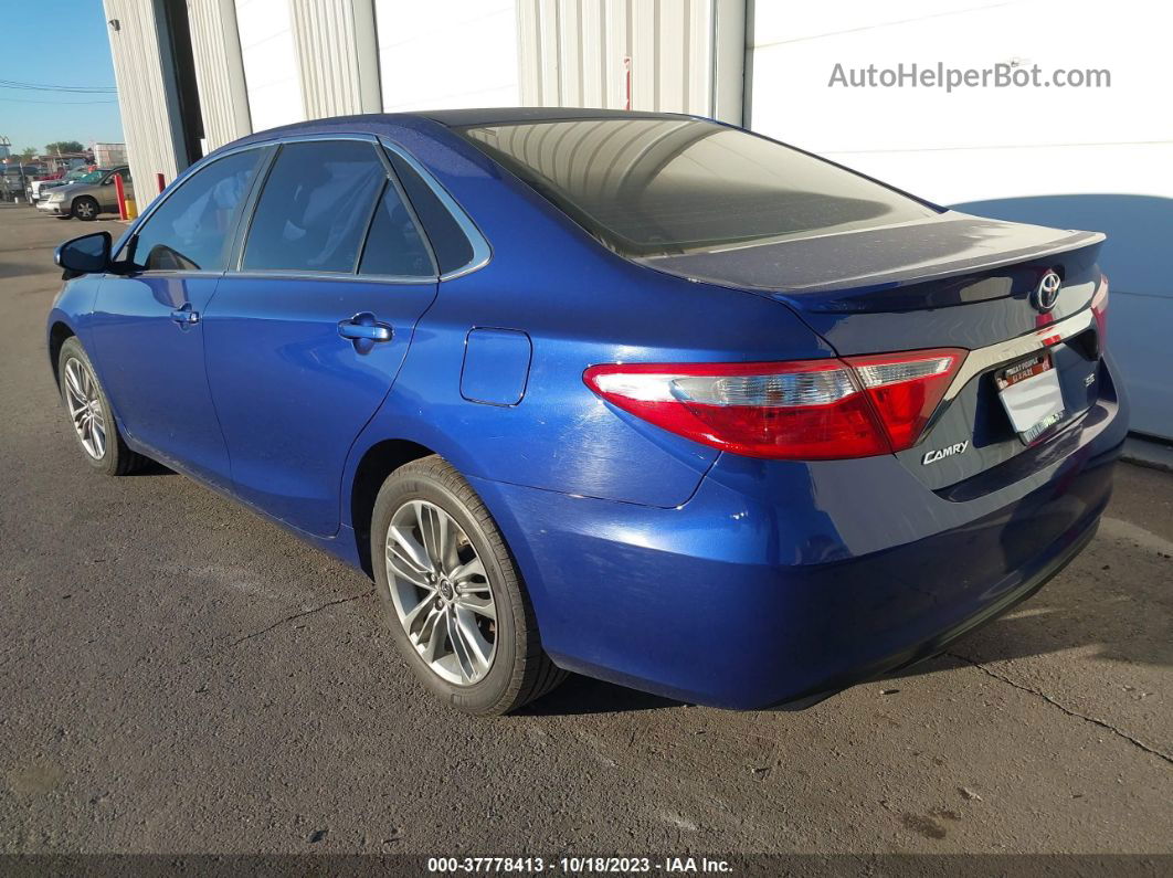 2016 Toyota Camry Xle/se/xse/le Blue vin: 4T1BF1FK7GU530471