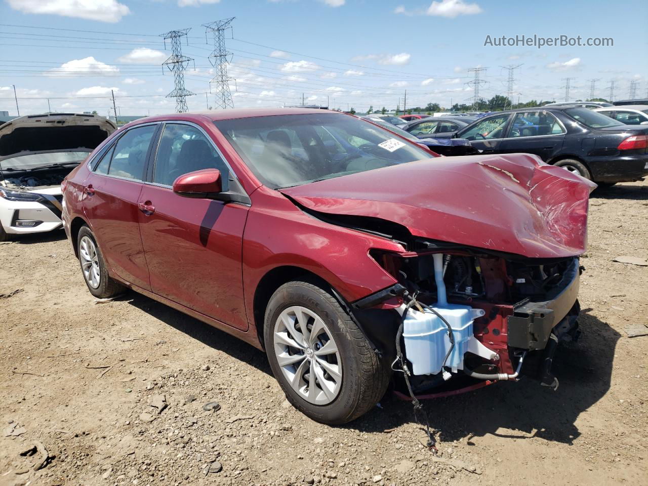 2017 Toyota Camry Le Burgundy vin: 4T1BF1FK7HU735919