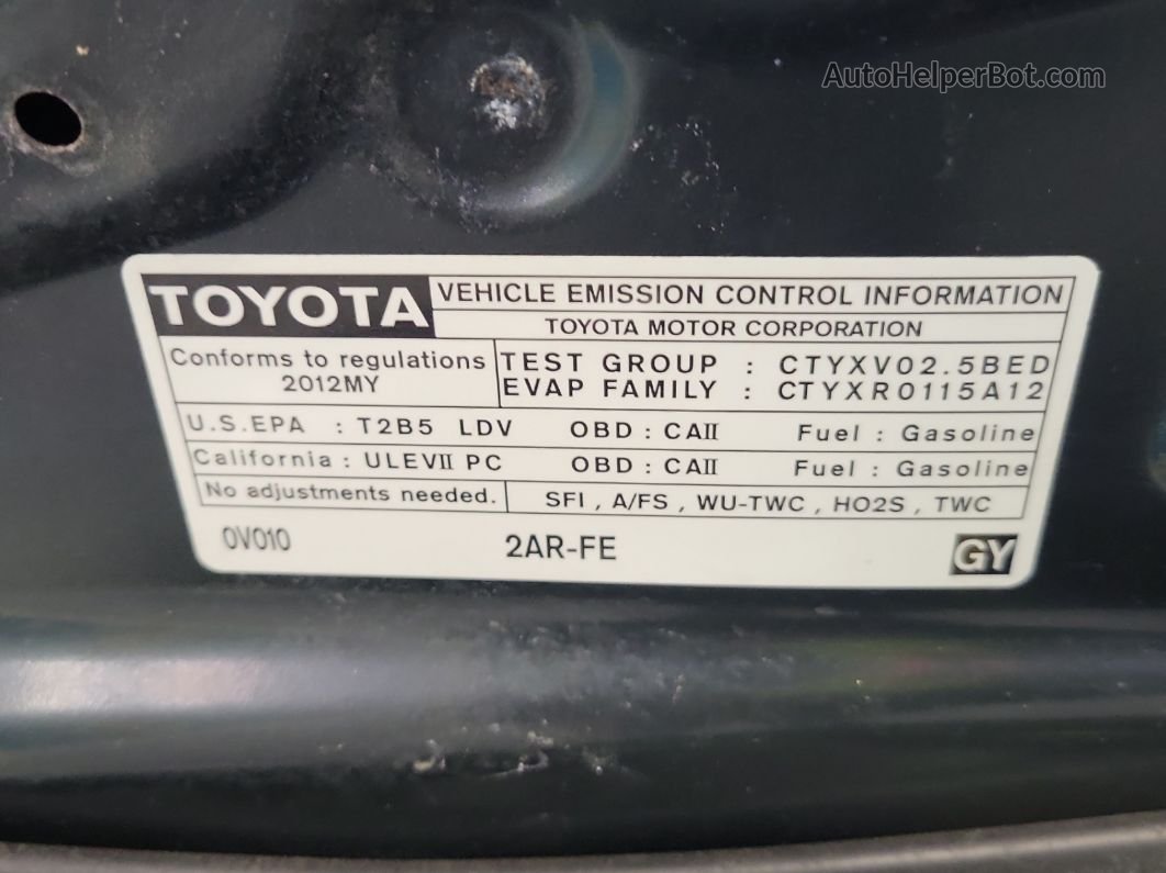 2012 Toyota Camry Le Unknown vin: 4T1BF1FK8CU170685