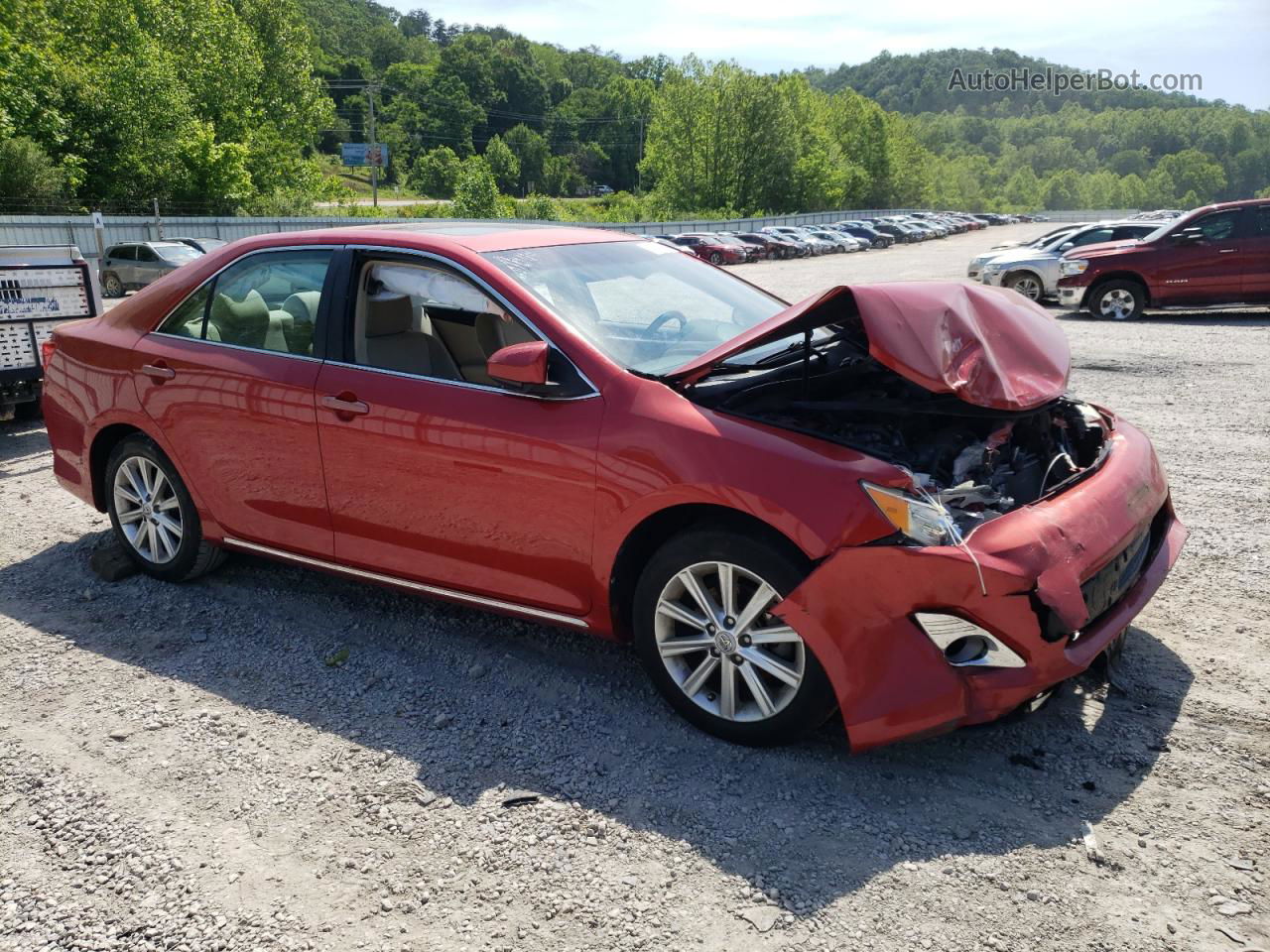 2012 Toyota Camry Base Red vin: 4T1BF1FK8CU525631