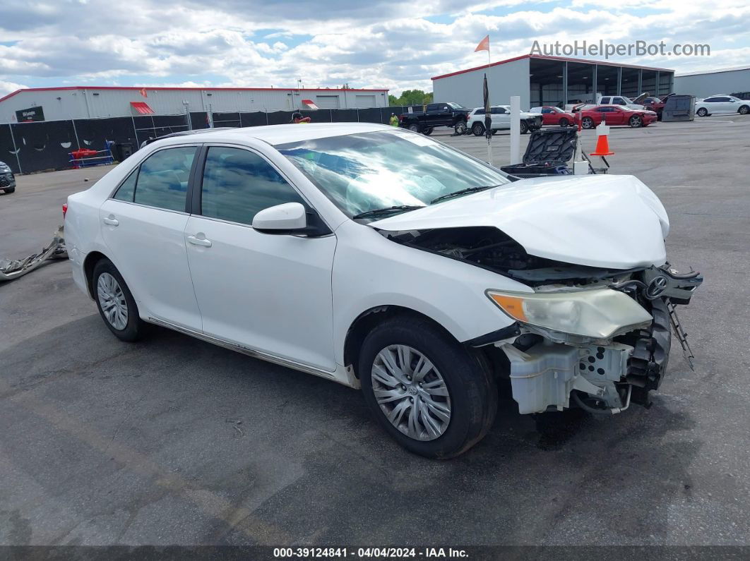 2013 Toyota Camry Le White vin: 4T1BF1FK8DU648797