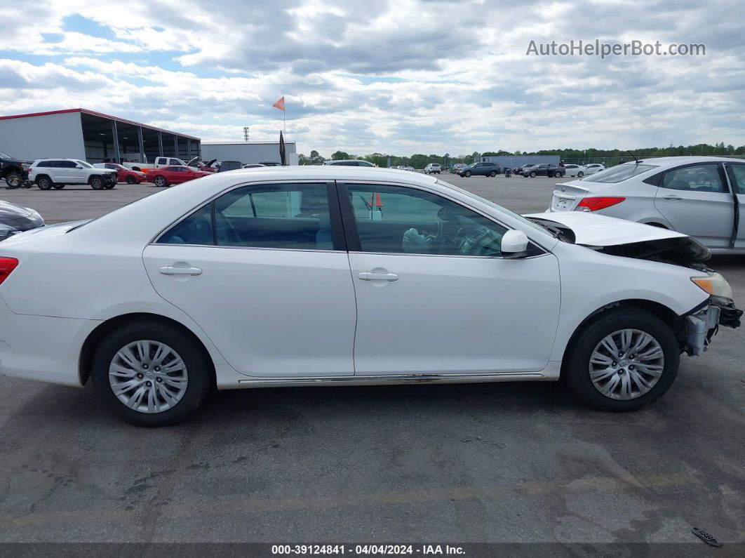 2013 Toyota Camry Le White vin: 4T1BF1FK8DU648797