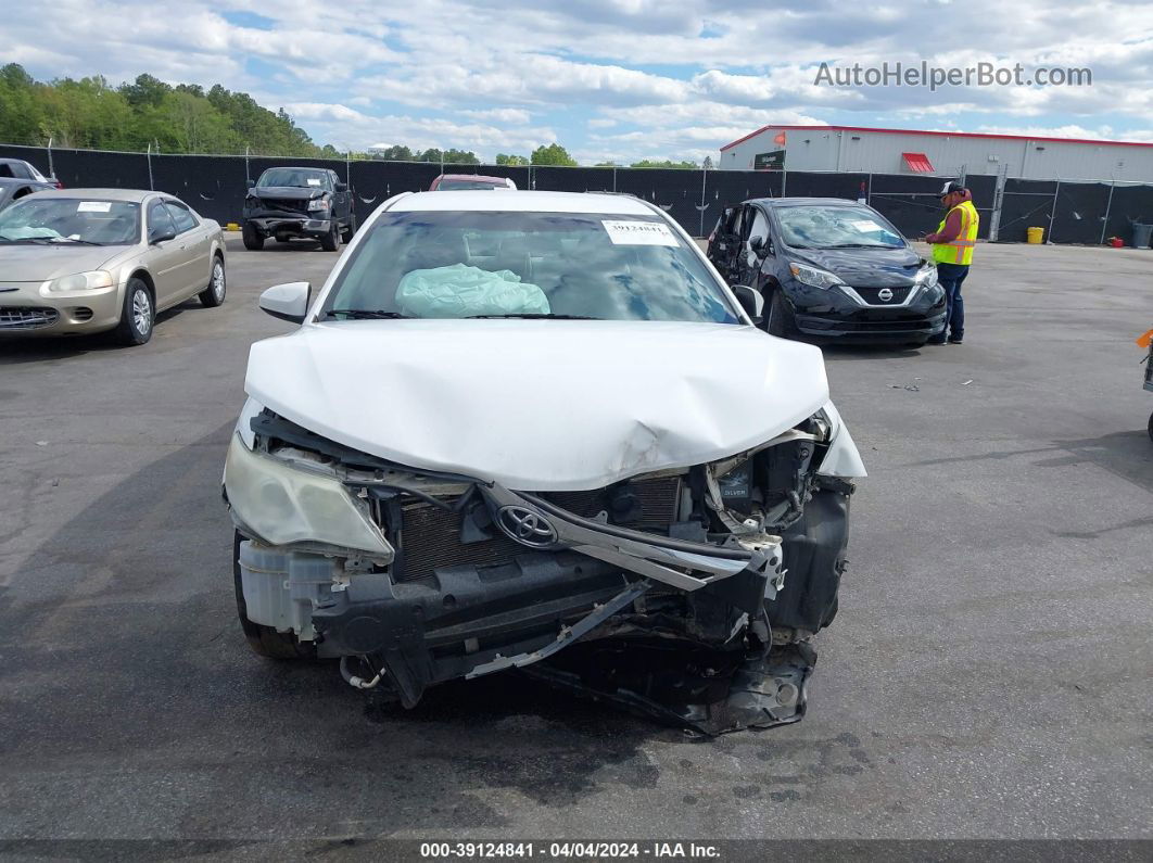 2013 Toyota Camry Le White vin: 4T1BF1FK8DU648797