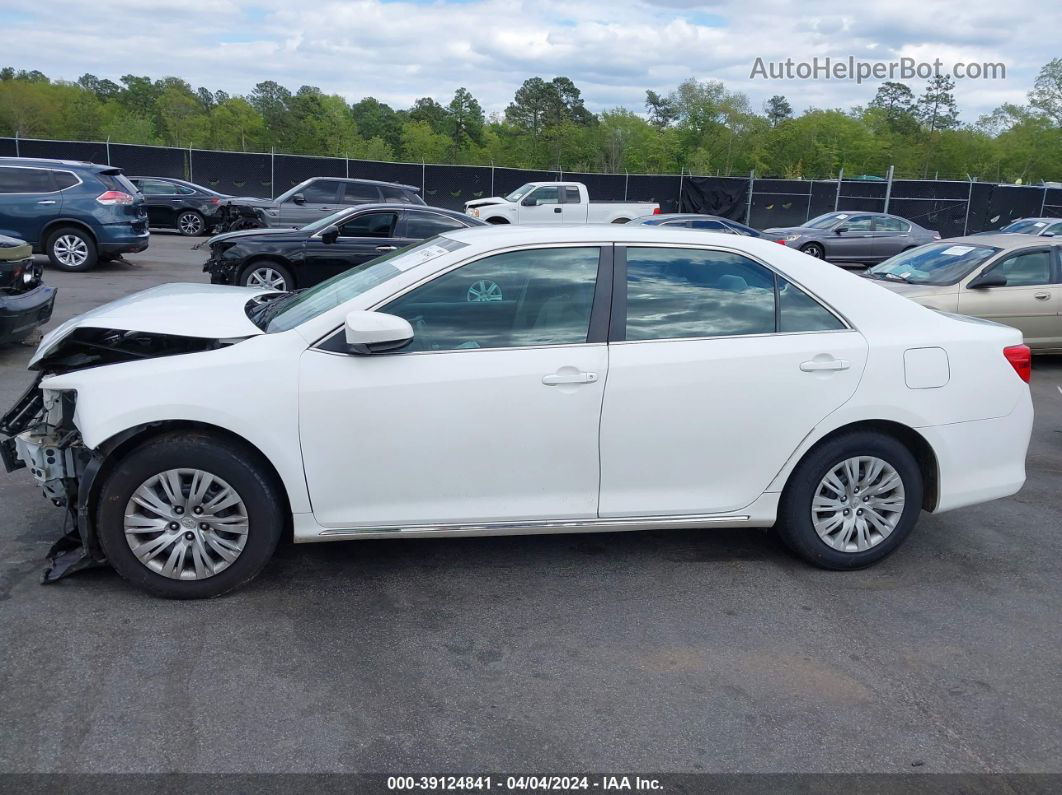 2013 Toyota Camry Le White vin: 4T1BF1FK8DU648797