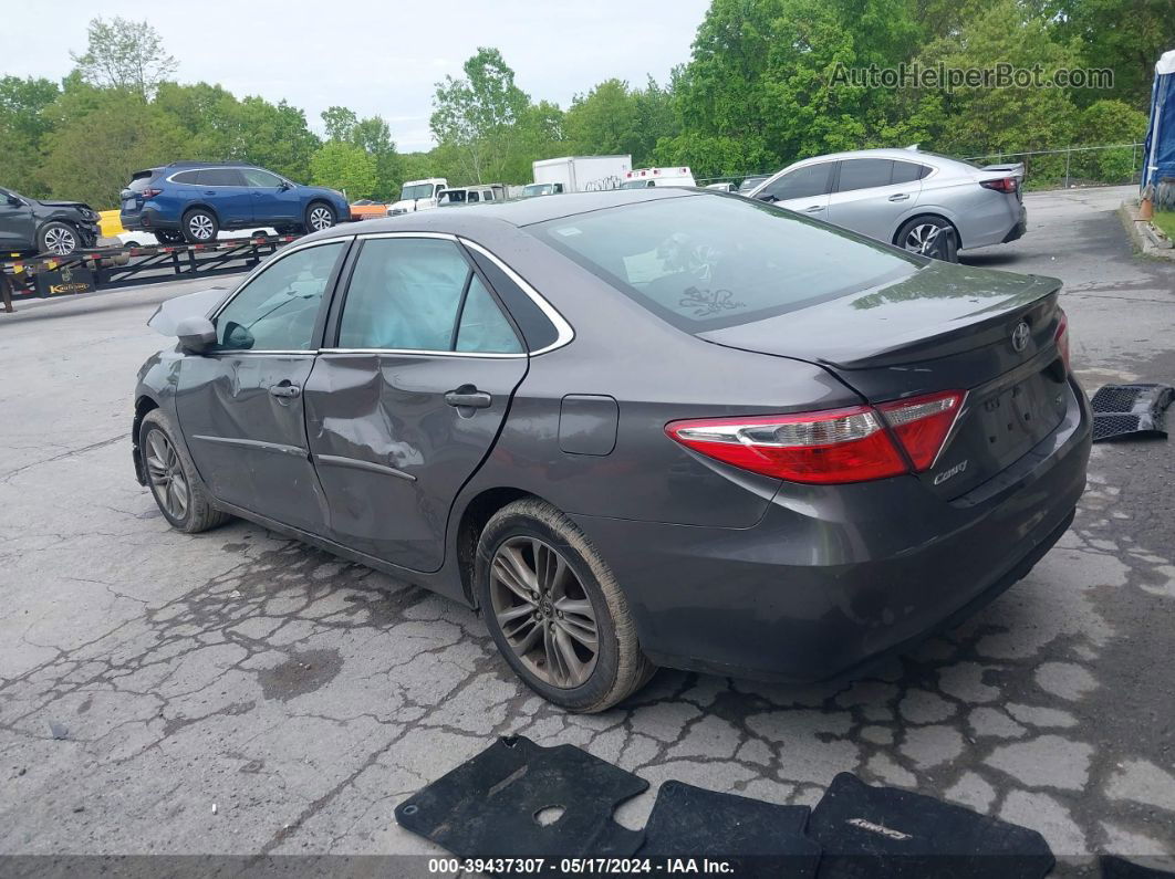 2016 Toyota Camry Se Gray vin: 4T1BF1FK8GU152547