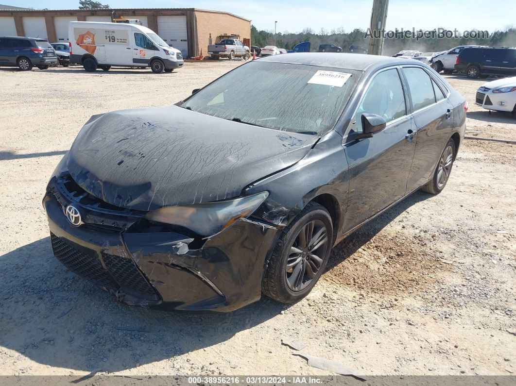 2016 Toyota Camry Se Black vin: 4T1BF1FK8GU156727